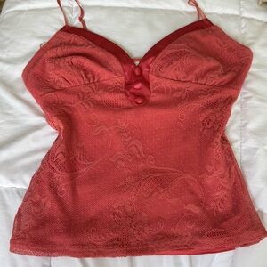 Candie's Red Lace Camisole Top